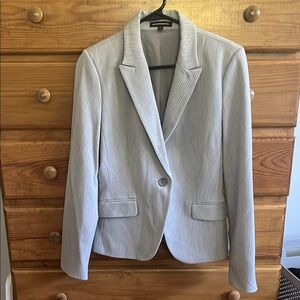 Express Pin Stripe Light Gray Blazer